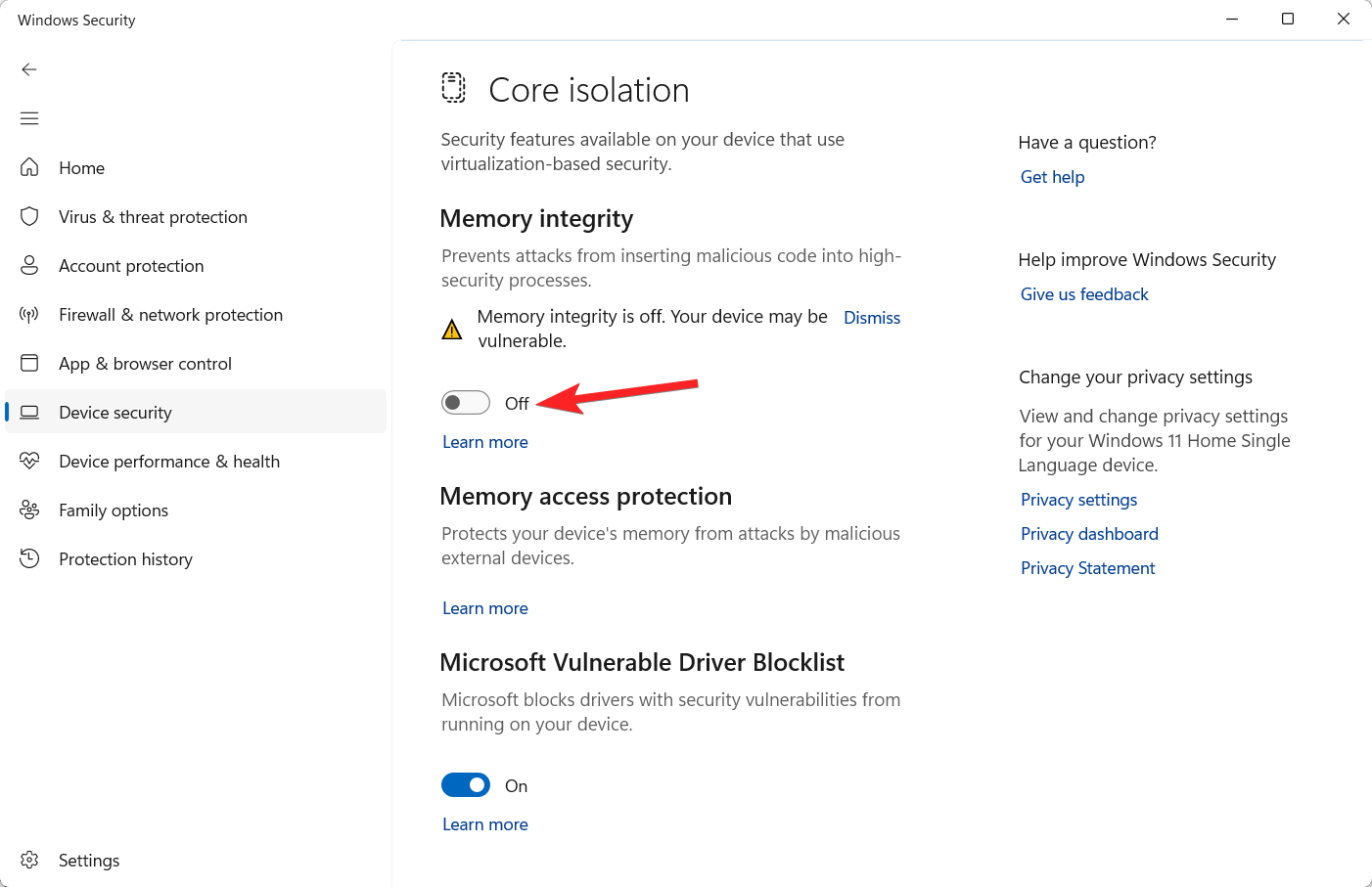 How to Improve the Gaming Experience on Windows 11 17 Turn off memory integrity