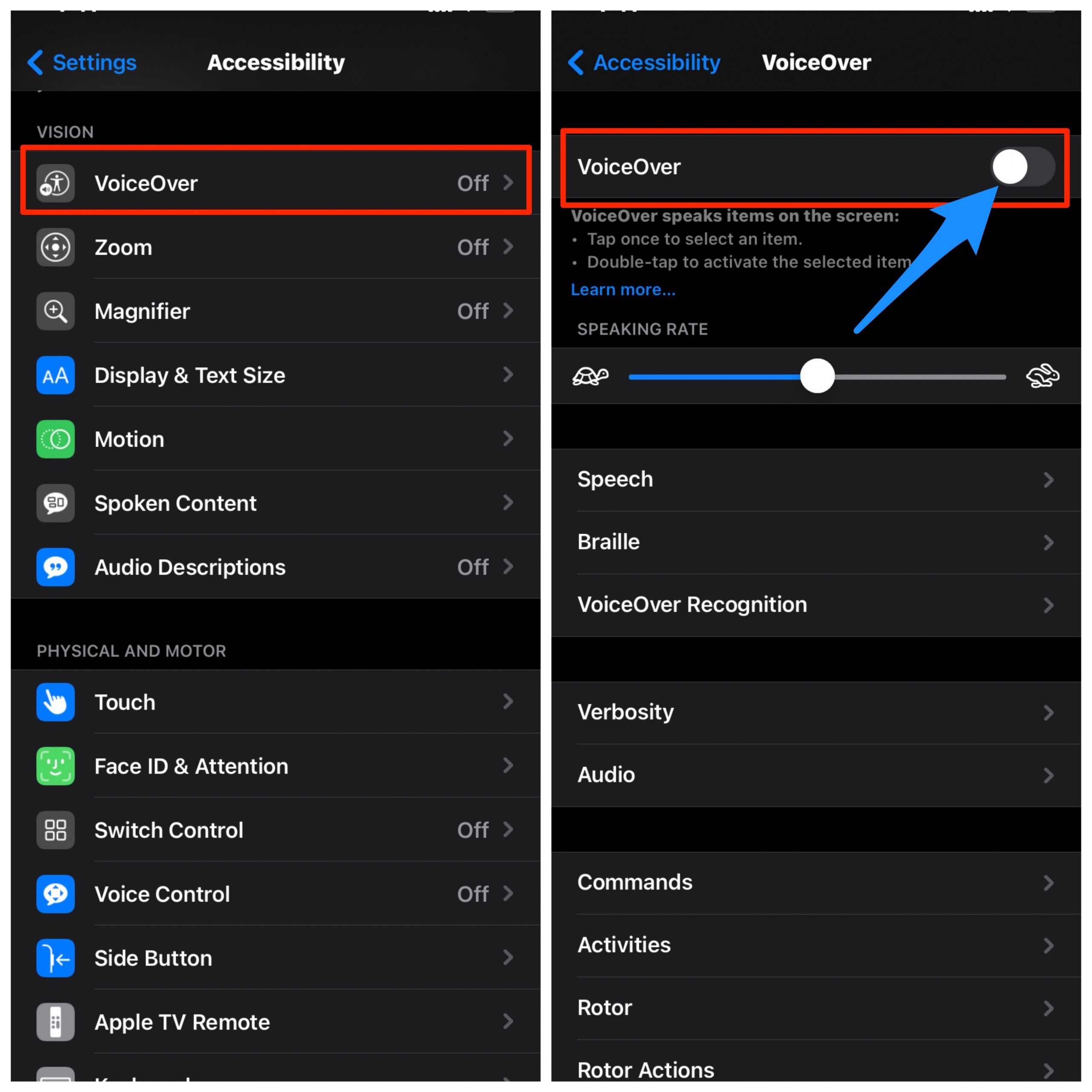 How to Fix iPhone 12 Camera Not Working? 4 Turn_Off_VoiceOver_in_Accessibilty_iPhone
