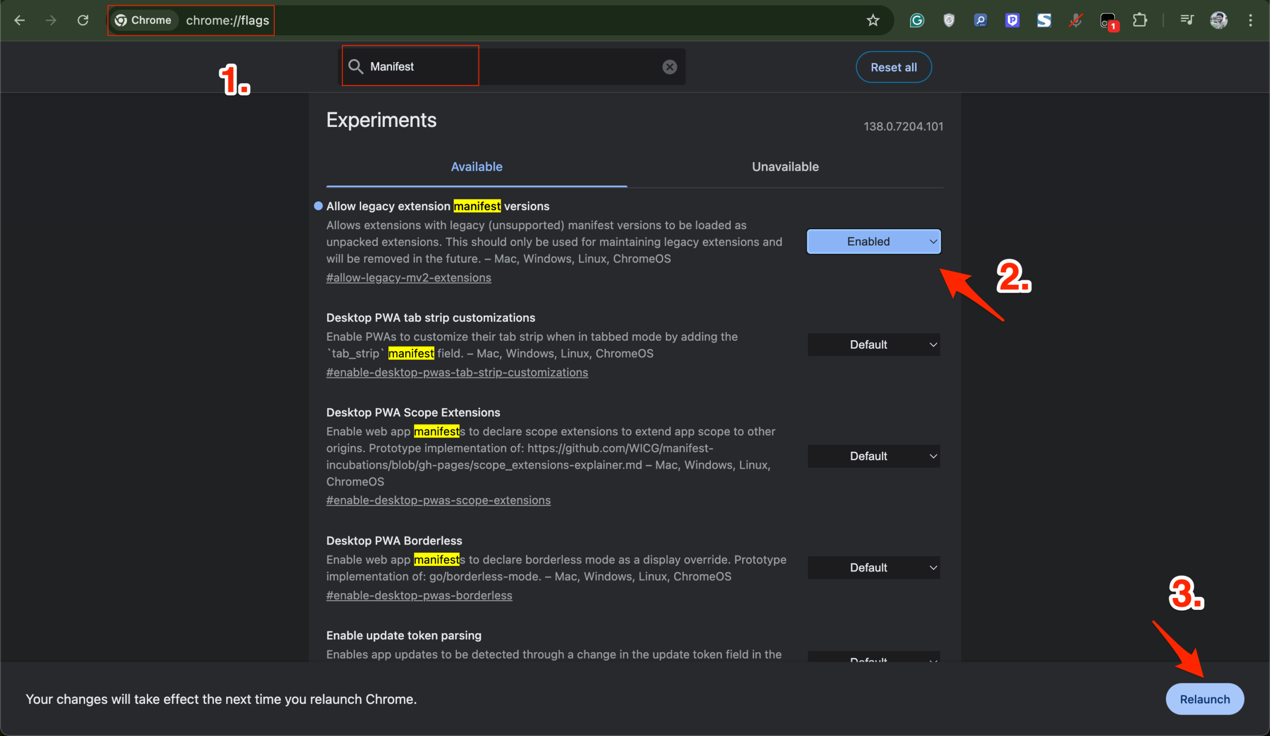 How to Fix Unsupported Manifest Version for Chrome Extensions? 3 Turn On Allow Legacy Extension Manifest Versions on Chrome Flags