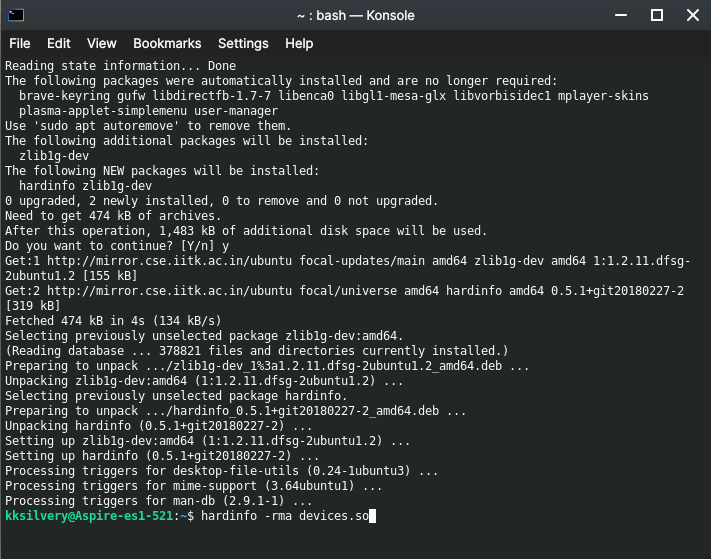 How to Check CPU and Hardware Temperature in Linux? 17 Type_“hardinfo_-rma_devices_co”_and_press_enter_button_to_continue
