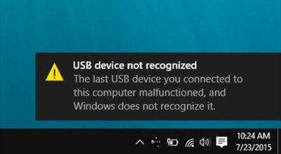 USB Device Not Recognized