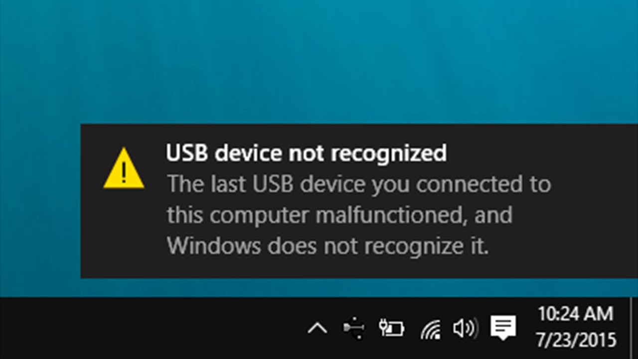 USB Device Not Recognized