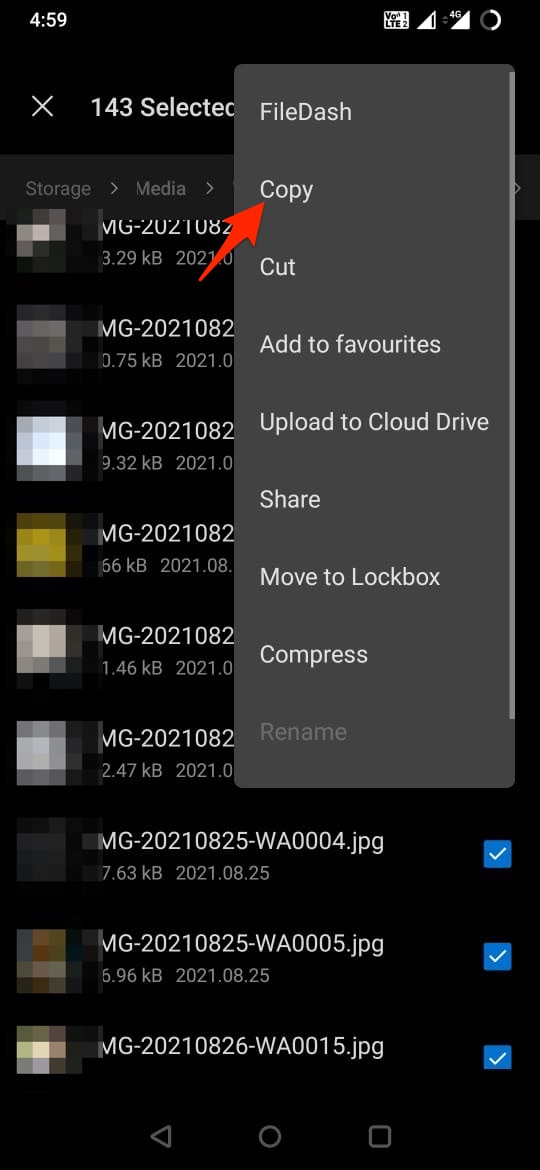 Unhide WhatsApp Images