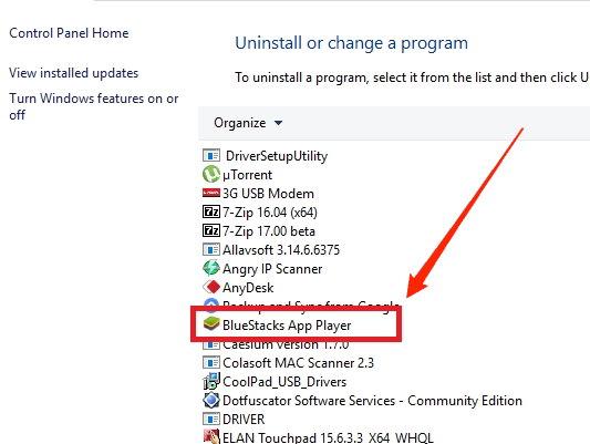 Uninstall App Player