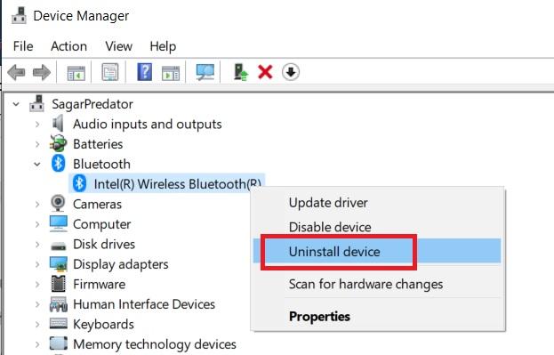 Uninstall Device