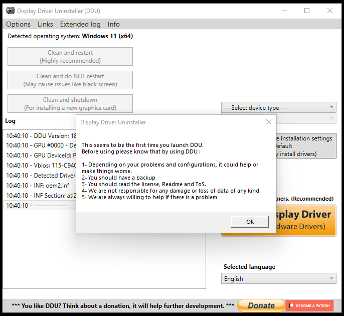Uninstall GPU Drivers (2)