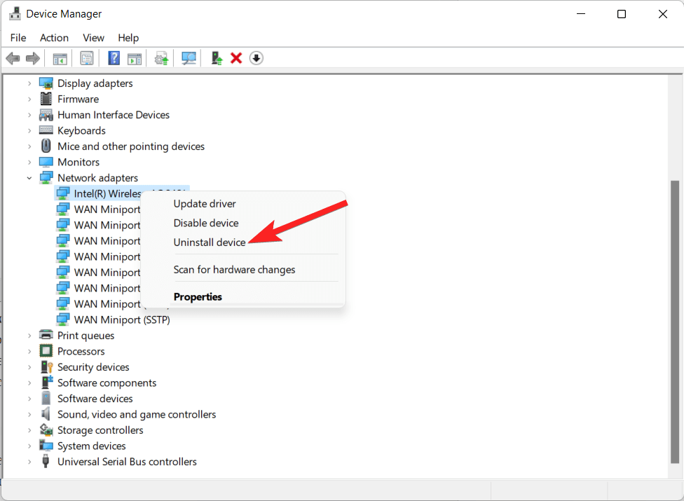 How to Fix Missing Cellular Option in Windows 11? 20 Uninstall Network Adapters device