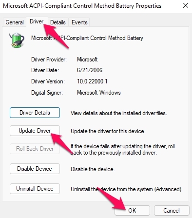 Windows 11 No Battery is Detected Error: 8 Ways to Fix 5 Update Driver