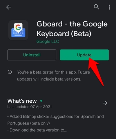 Fix Google Keyboard Not Working/Errors on Android 4 Update Gboard
