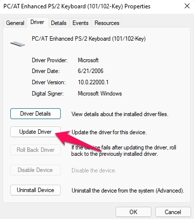 How to Fix Windows 11 Not Detecting the Keyboard? 9 Update driver