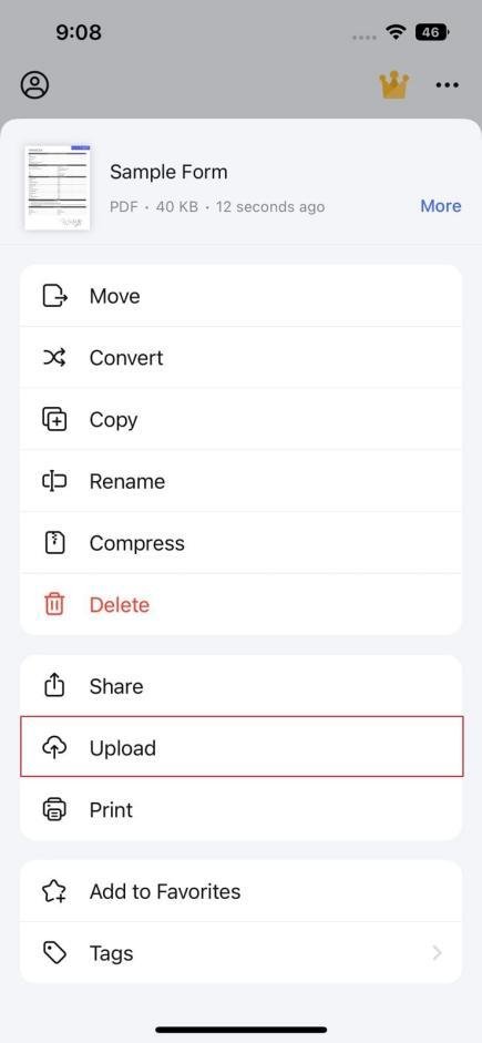 How to Fill and Sign PDF Files on iPhone and iPad? 7 Upload Files Sign PDF