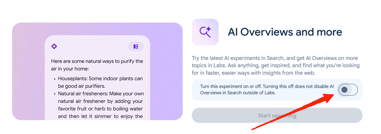 How to Remove Google AI mode from Google Search? 4 Use Search Labs Google settings