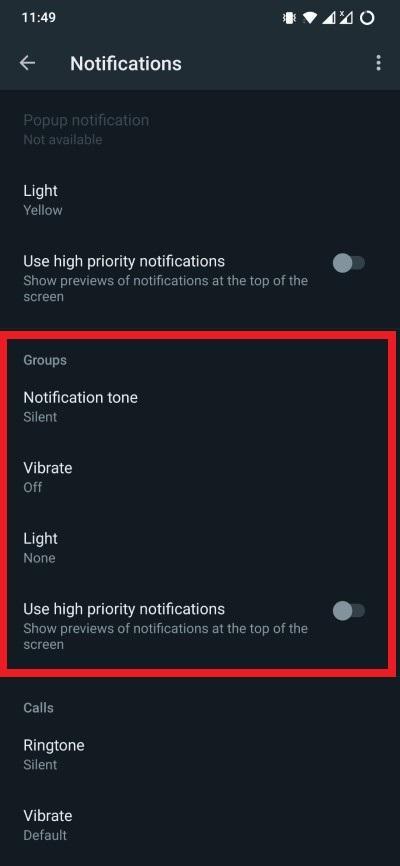 How to Hide Group Notifications on WhatsApp? 7 Use high priority notifications