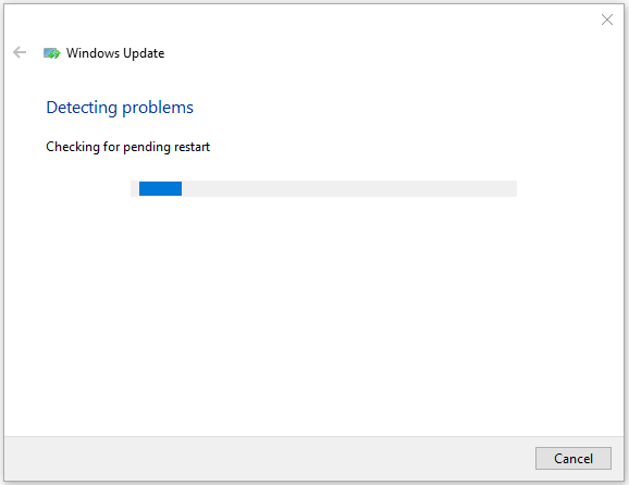 Ways to Fix 0x800705b4 Windows Update Error 15 Use Windows Update Troubleshooter - Detecting Problems