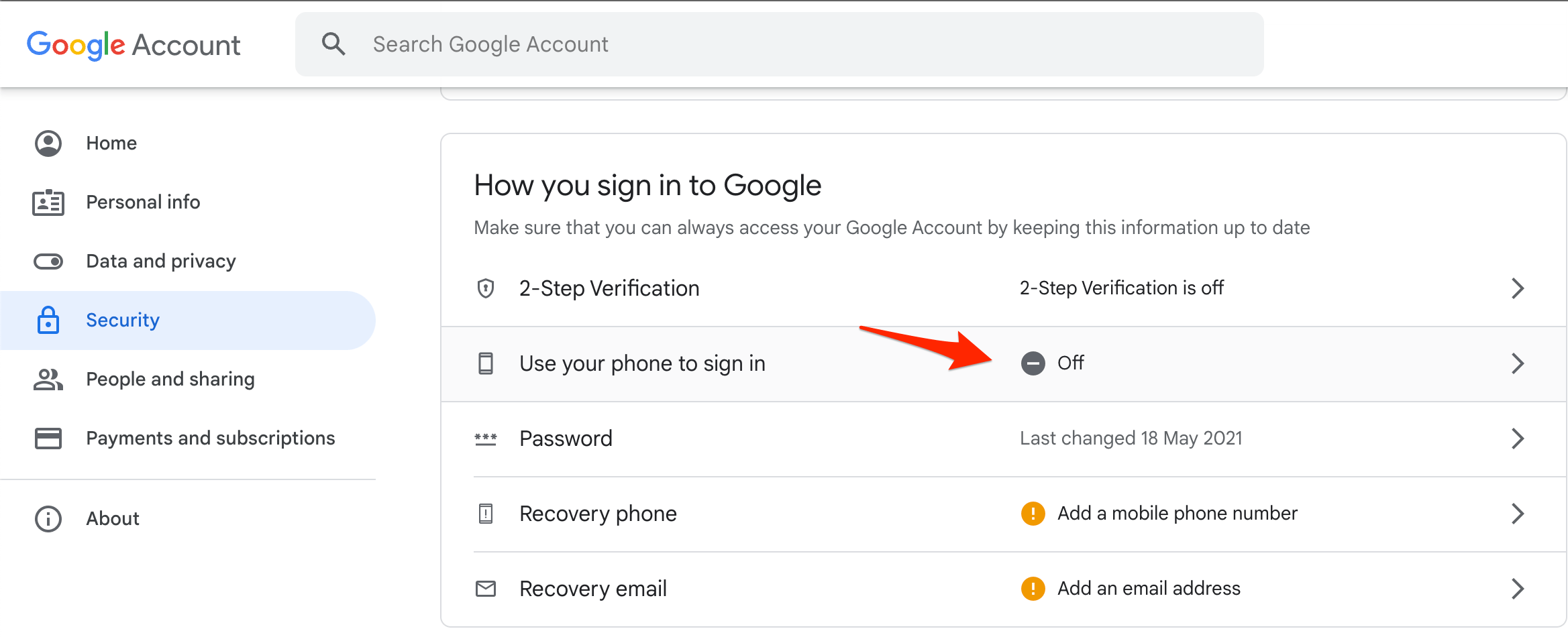 How to Enable 2-Step Verification for Google Account? 6 Use your Phone to Sign In