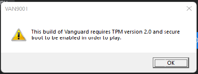 FIX: (VAN9001) This Build of Vanguard Requires TPM Version 2.0 in Windows 11 2 Valorant TPM 2.0 Error