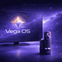 Vega OS in cosmic display.