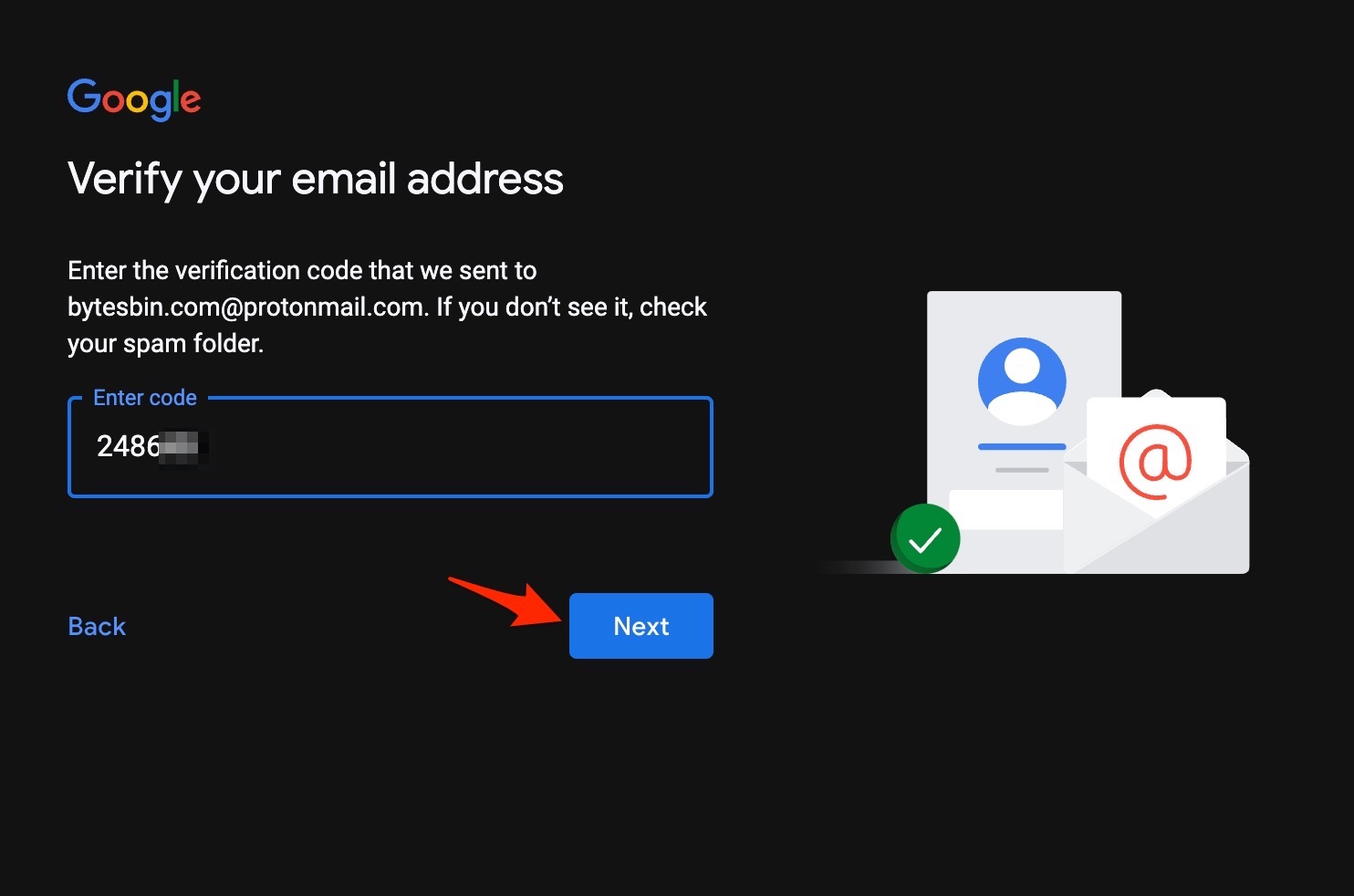 How to Use YouTube Without Gmail? 4 Verify_Email_Address_using_Code