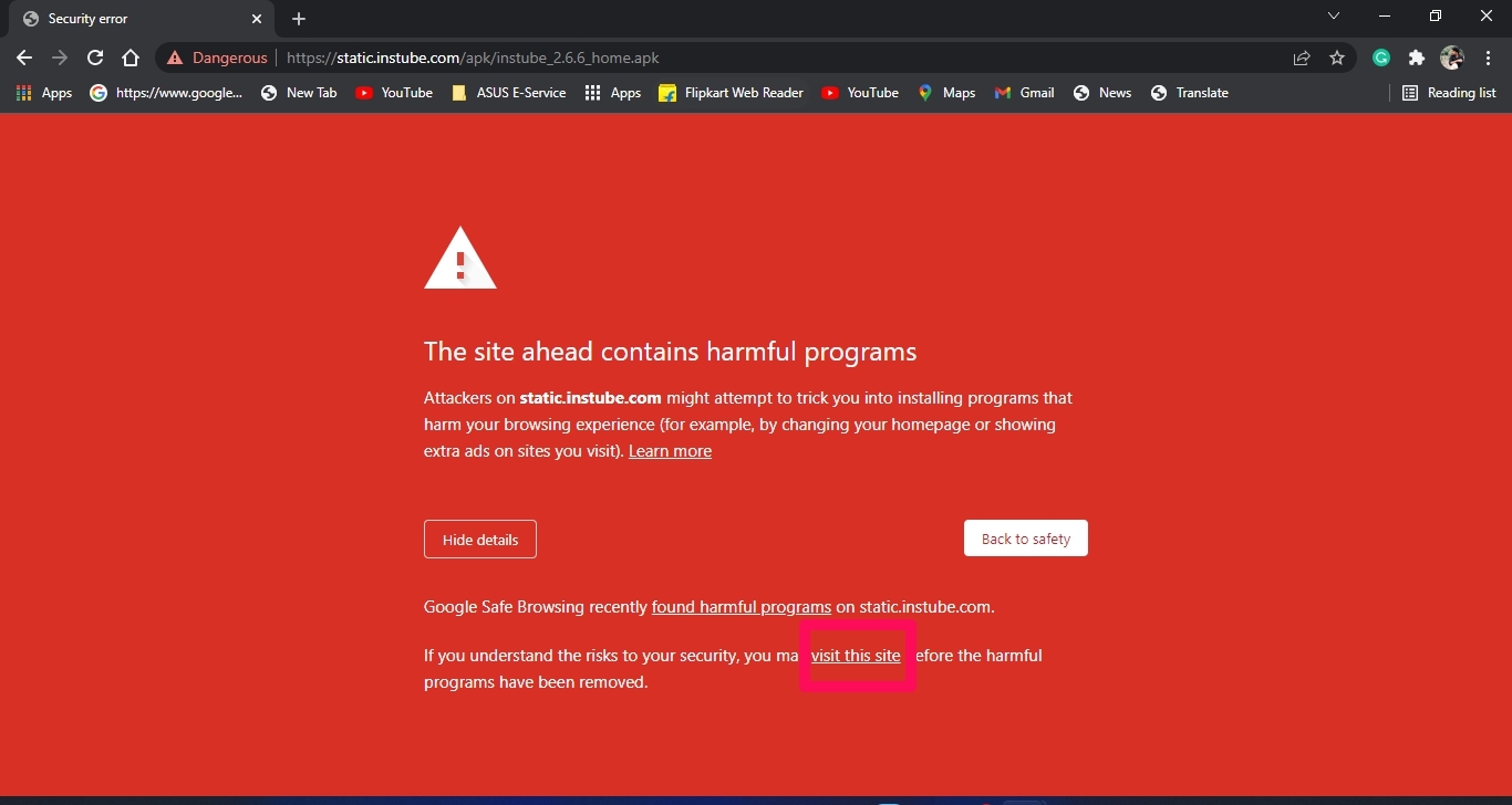 How to Fix Chrome Error 'The Site Ahead Contains Harmful Programs'? 3 Visit this site