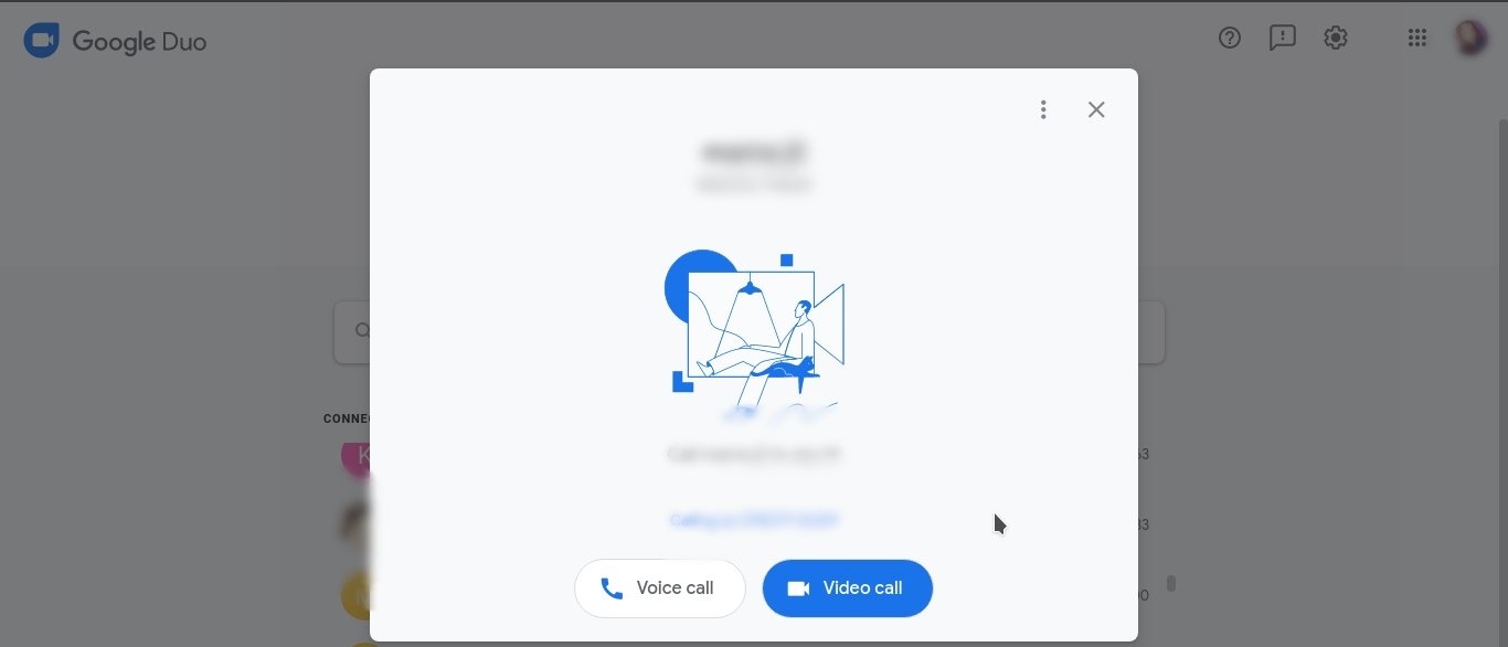 Google Duo Web | Make Web Login on Desktop Browser 6 Voice or Video Call