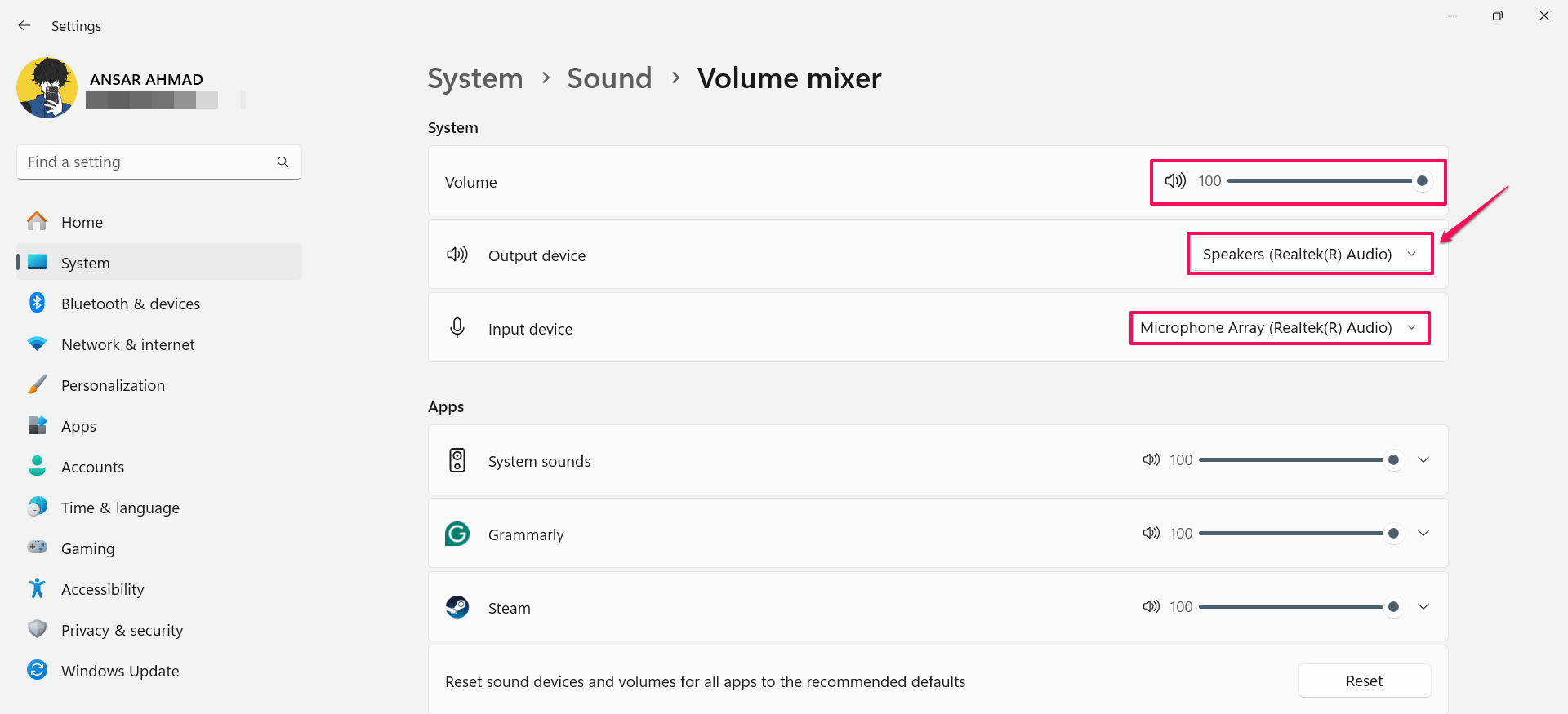 How to Fix Content Warning Voice Chat Error 6 Choose the correct audio input and increase the volume slider