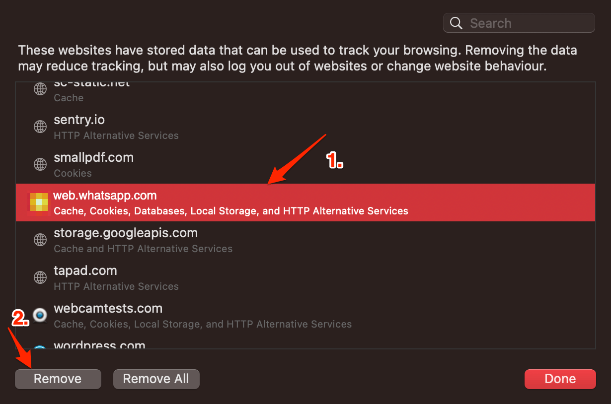 How to Fix WhatsApp Web Not Working on Safari Browser? 4 WHatsApp Web-Cache_and_Cookies