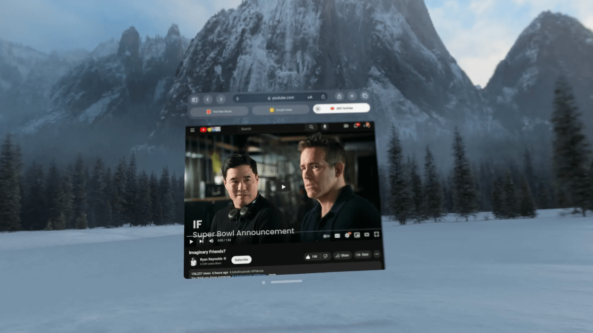 Watch YouTube on Apple Vision Pro