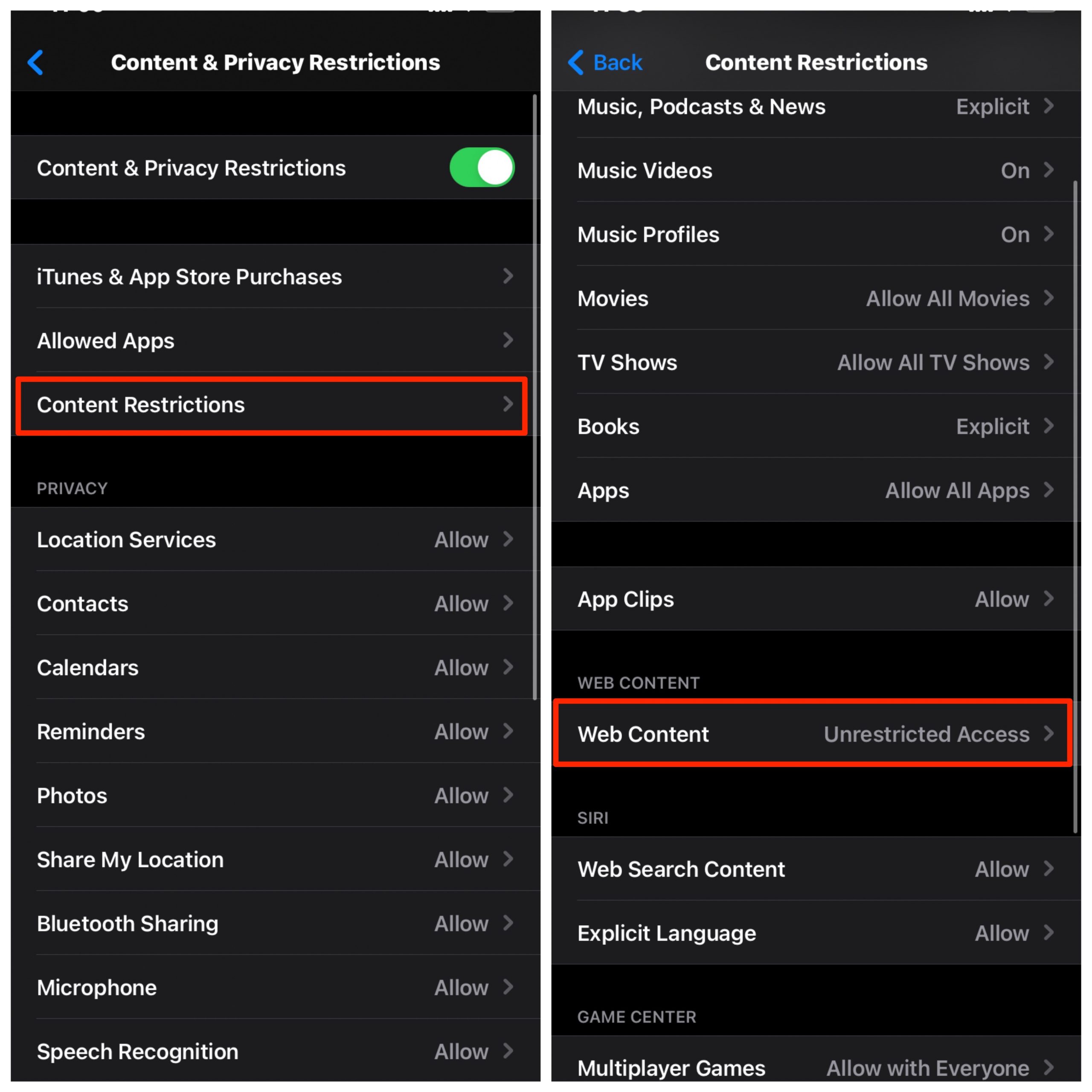 How to Fix 'Account Not in This Store' App Store Error? 4 Web_Content_Restrictons
