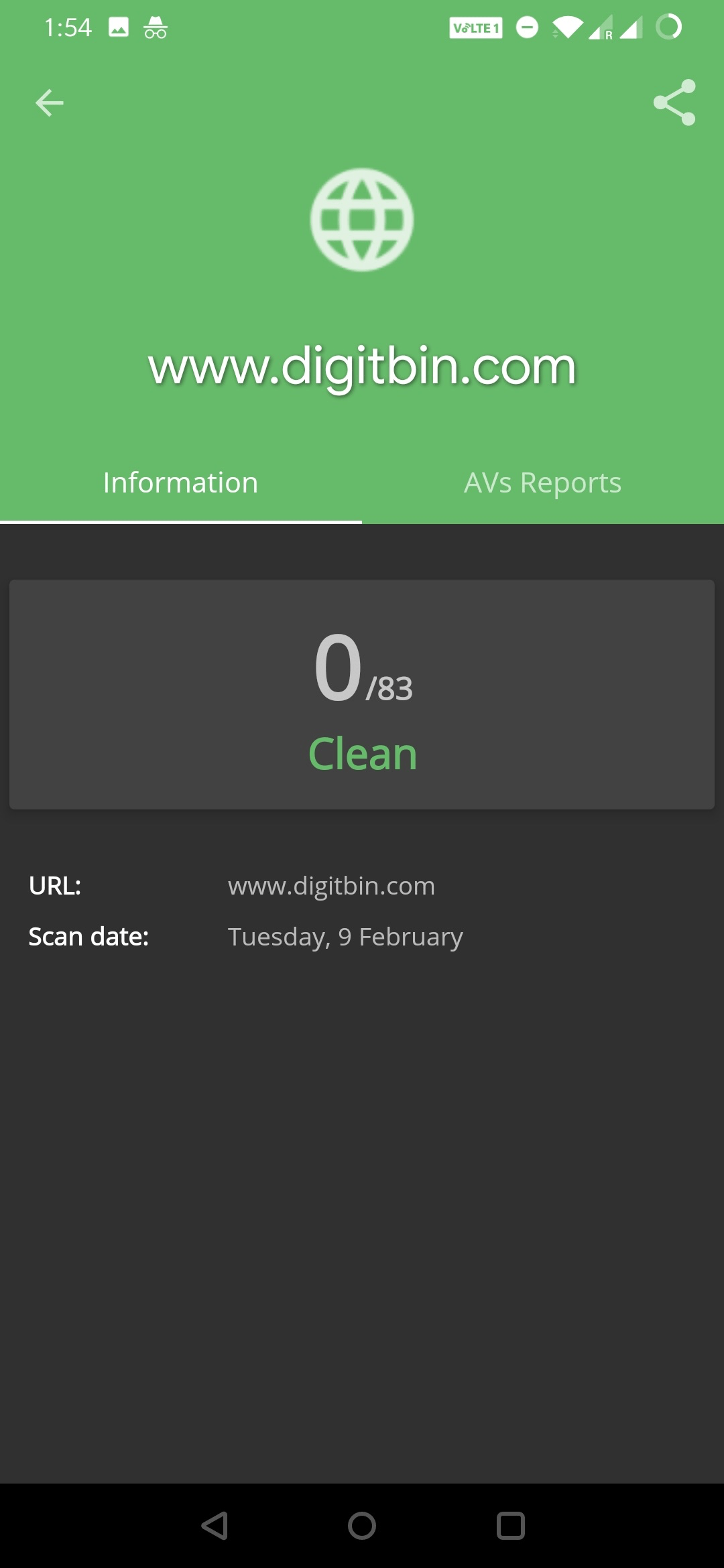 How to Download and Use Google Antivirus App? 11 Web_Scan_report
