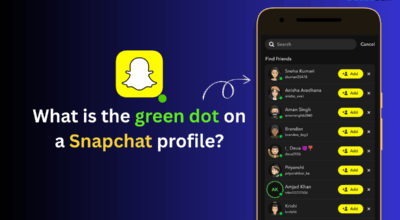 What is the green dot on a Snapchat profile
