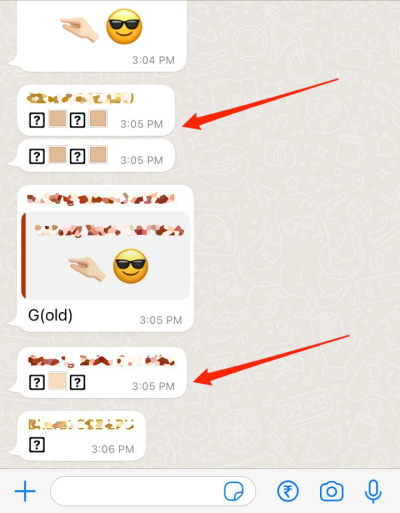 How to Fix Some WhatsApp Emojis Not Working on iPhone? 2 WhatsApp Emojis Appearing as Question Mark in Box