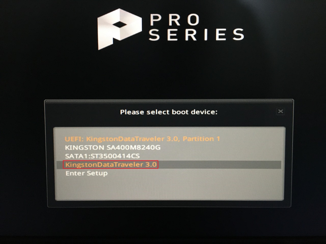 Enjoy Linux OS without Installing in PC Using Bootable USB Drive 18 I have selected “Kingston Data Traveler 3.0” from the menu