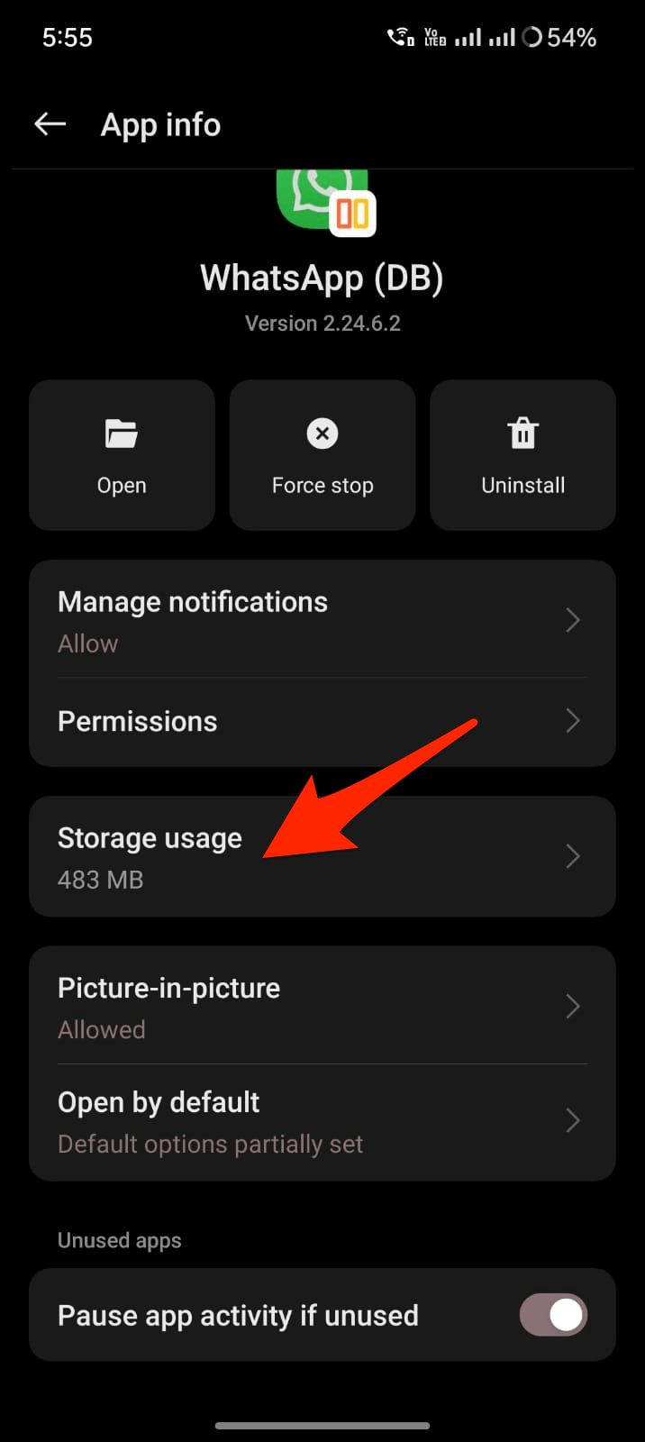 5 Ways to Fix WhatsApp Calls Not Ringing on Android 14 WhatsApp_Storage_Usage