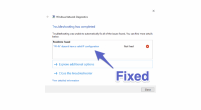 WiFi Doesn’t Have a Valid IP Configuration Error in Windows 11