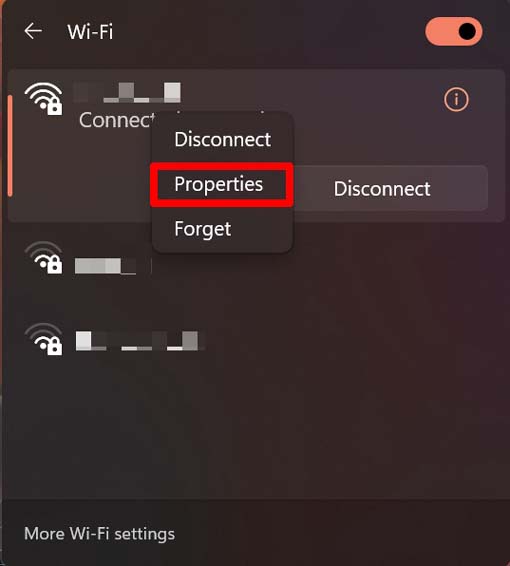 How to Fix Windows 11 Keeps Disconnecting from WiFi? 6 WiFi network properties