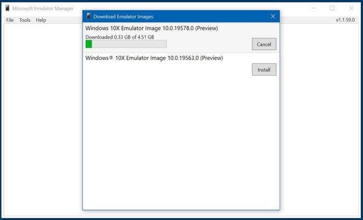Windows 10X Emulator Image