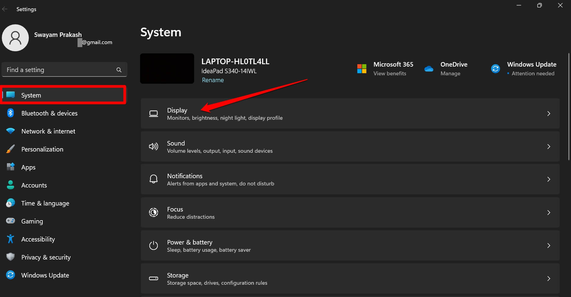 Windows 11 display settings