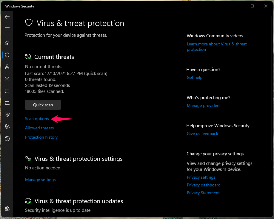Fix - Vanguard Detected Incompatible Software in Windows 11 5 Windows Security Full Scan (3)