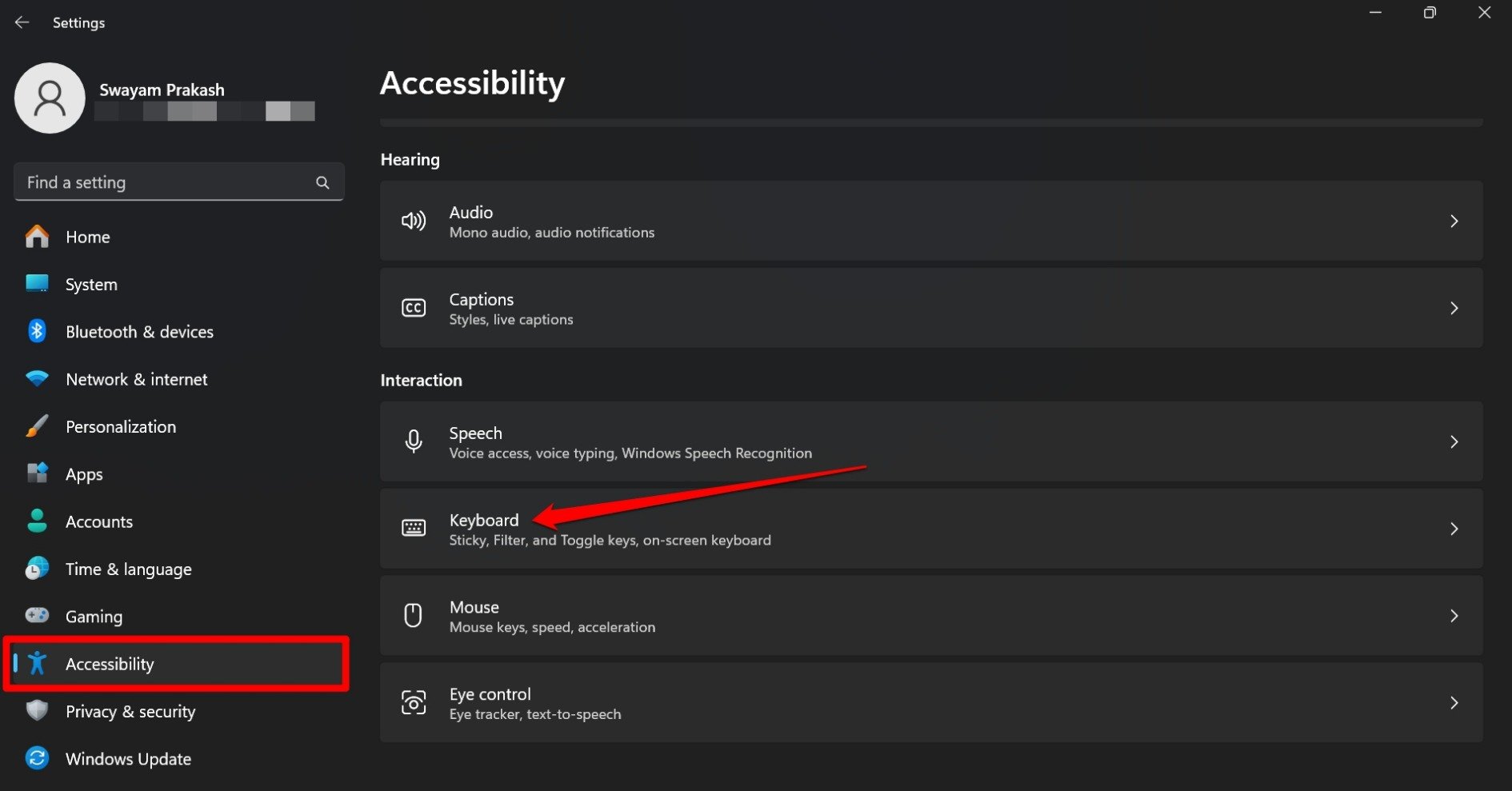 How to Fix Windows 11 Caps Lock Light Is Not Working 9 Windows keyboard accessibility settings