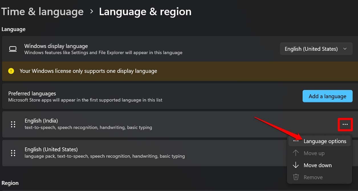 How to Fix VLC Shortcuts Not Working Problem in Windows 11? 6 Windows language options