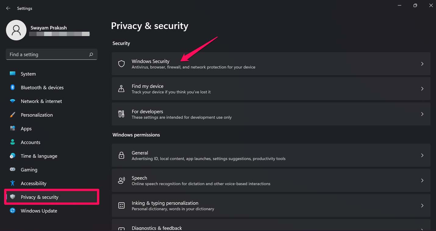 Windows privacy and security