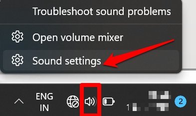 Windows sound settings