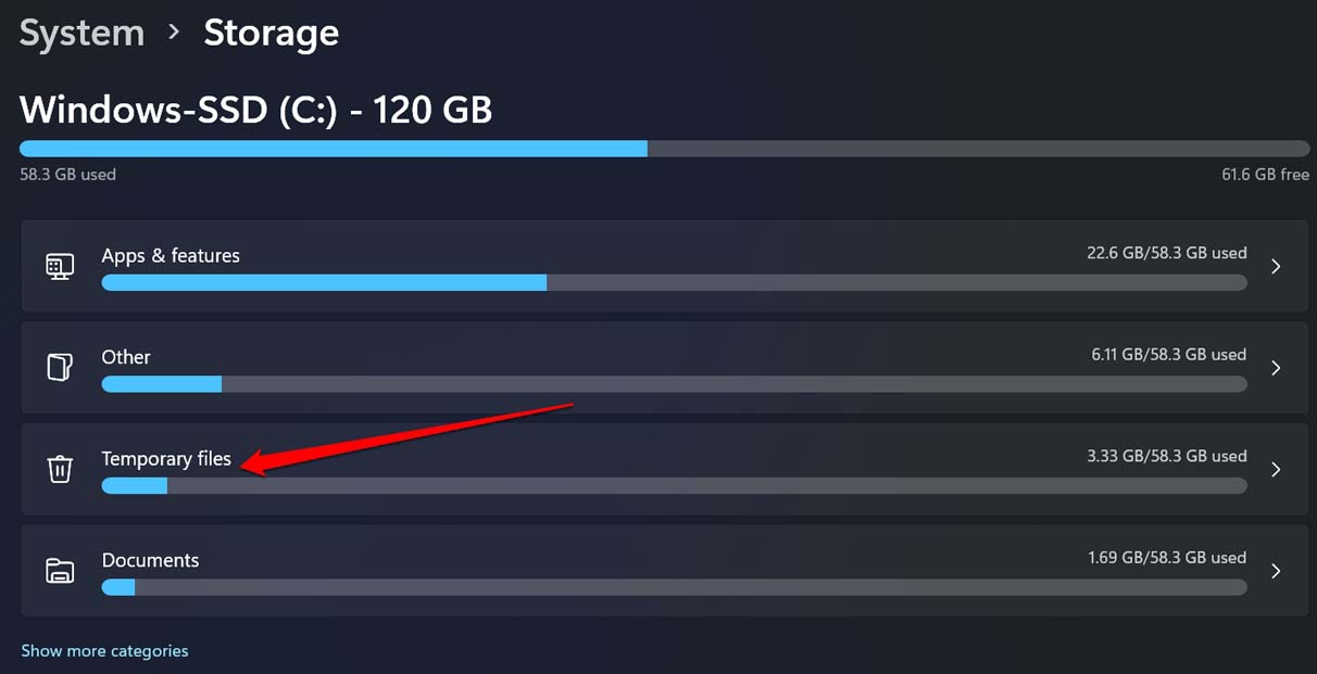 How to Fix Windows 11 Lagging After Software Update? 16 Windows temporary files