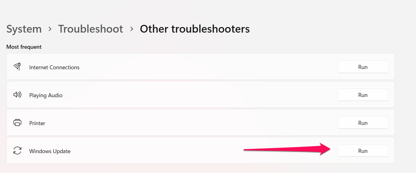0xFFFFFFFF: Top 6 Ways to Fix Windows Error 5 Run the Windows Update Troubleshooter