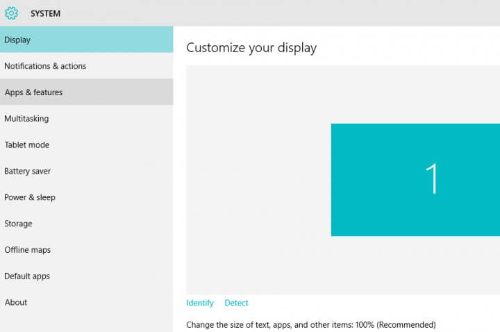 Windows10 Display Settings