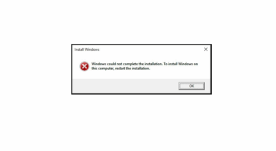 Fix - Windows Could Not Complete the Installation Windows Could Not Complete the Installation