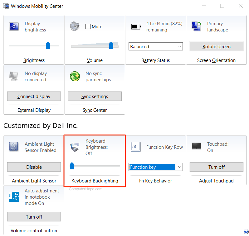 How to Fix Keyboard Illumination Not Working in Windows 11 5 Windows Mobility Center