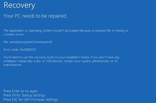 Fix Winload.efi is Missing or Contains Errors in Windows PC 2 Winload.efi Recovery Error
