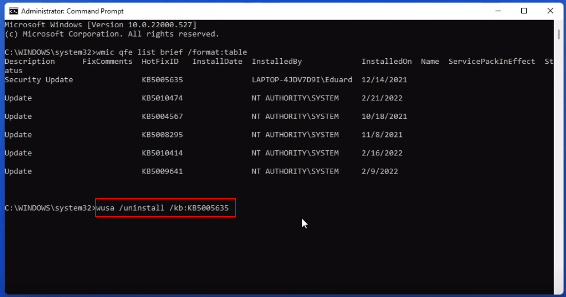 How to Roll Back Updates on Windows 11? 10 Wusa Uninstall