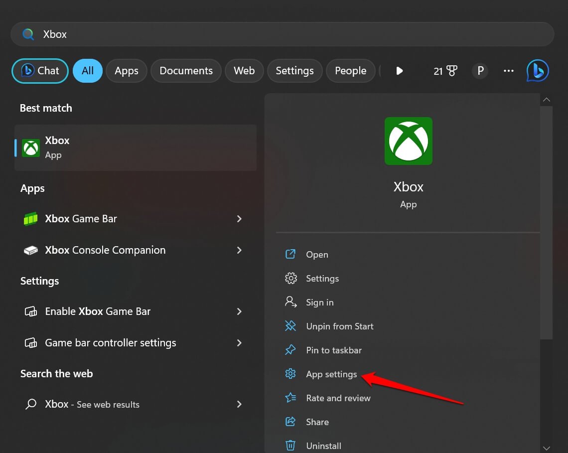 How to Fix ‘Looks Like You’re Stranded’ Xbox App Error on Windows 11? 19 Xbox app settings windows 11